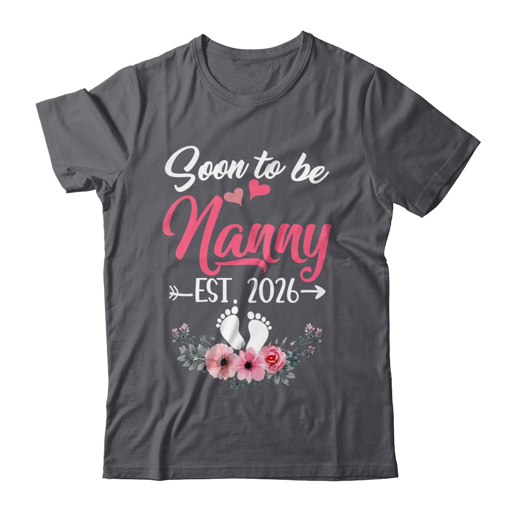 Soon To Be Nanny Est 2026 Mothers Day First Time Nanny Shirt & Tank Top | teecentury