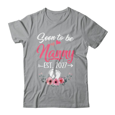 Soon To Be Nanny Est 2027 Mothers Day First Time Nanny Shirt & Tank Top | teecentury