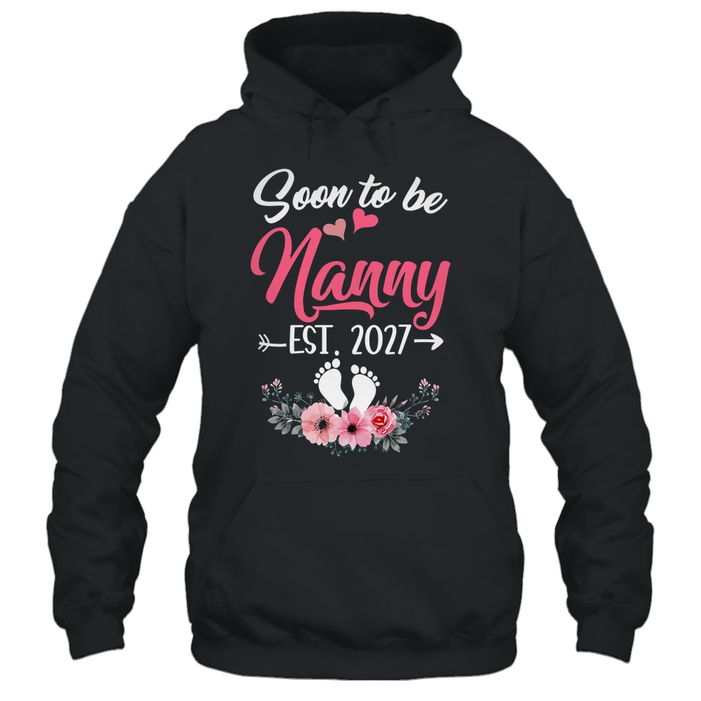 Soon To Be Nanny Est 2027 Mothers Day First Time Nanny Shirt & Tank Top | teecentury