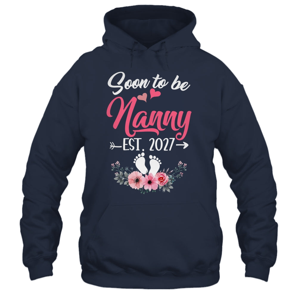 Soon To Be Nanny Est 2027 Mothers Day First Time Nanny Shirt & Tank Top | teecentury
