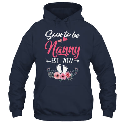 Soon To Be Nanny Est 2027 Mothers Day First Time Nanny Shirt & Tank Top | teecentury