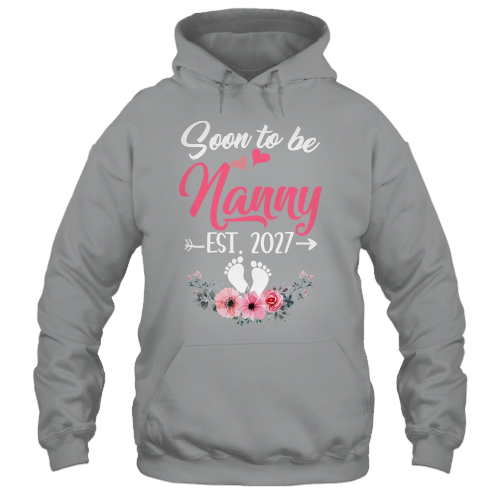 Soon To Be Nanny Est 2027 Mothers Day First Time Nanny Shirt & Tank Top | teecentury