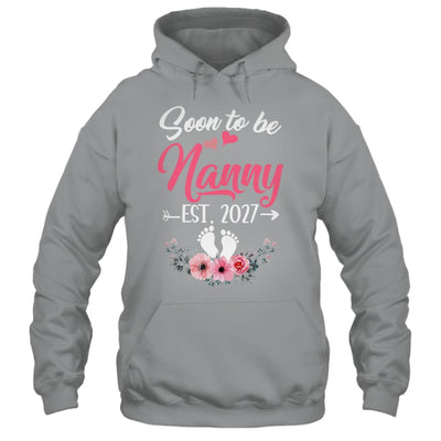 Soon To Be Nanny Est 2027 Mothers Day First Time Nanny Shirt & Tank Top | teecentury