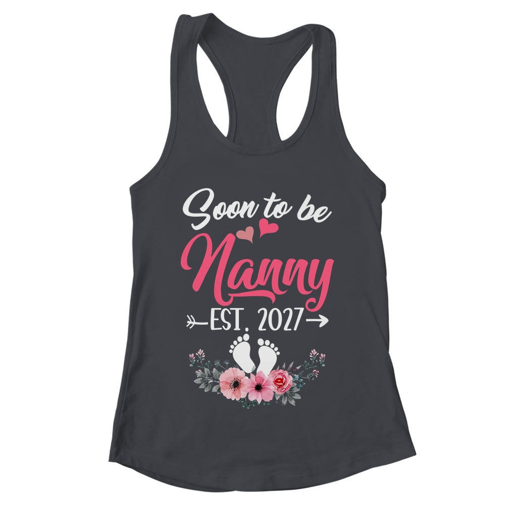 Soon To Be Nanny Est 2027 Mothers Day First Time Nanny Shirt & Tank Top | teecentury
