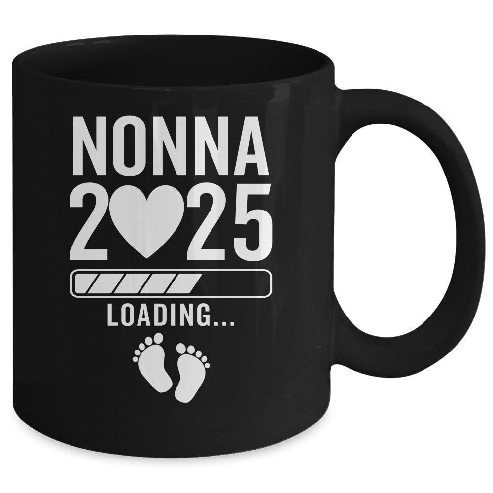 Soon To Be Nonna 2025 Pregnancy Announcement Loading Mug | teecentury