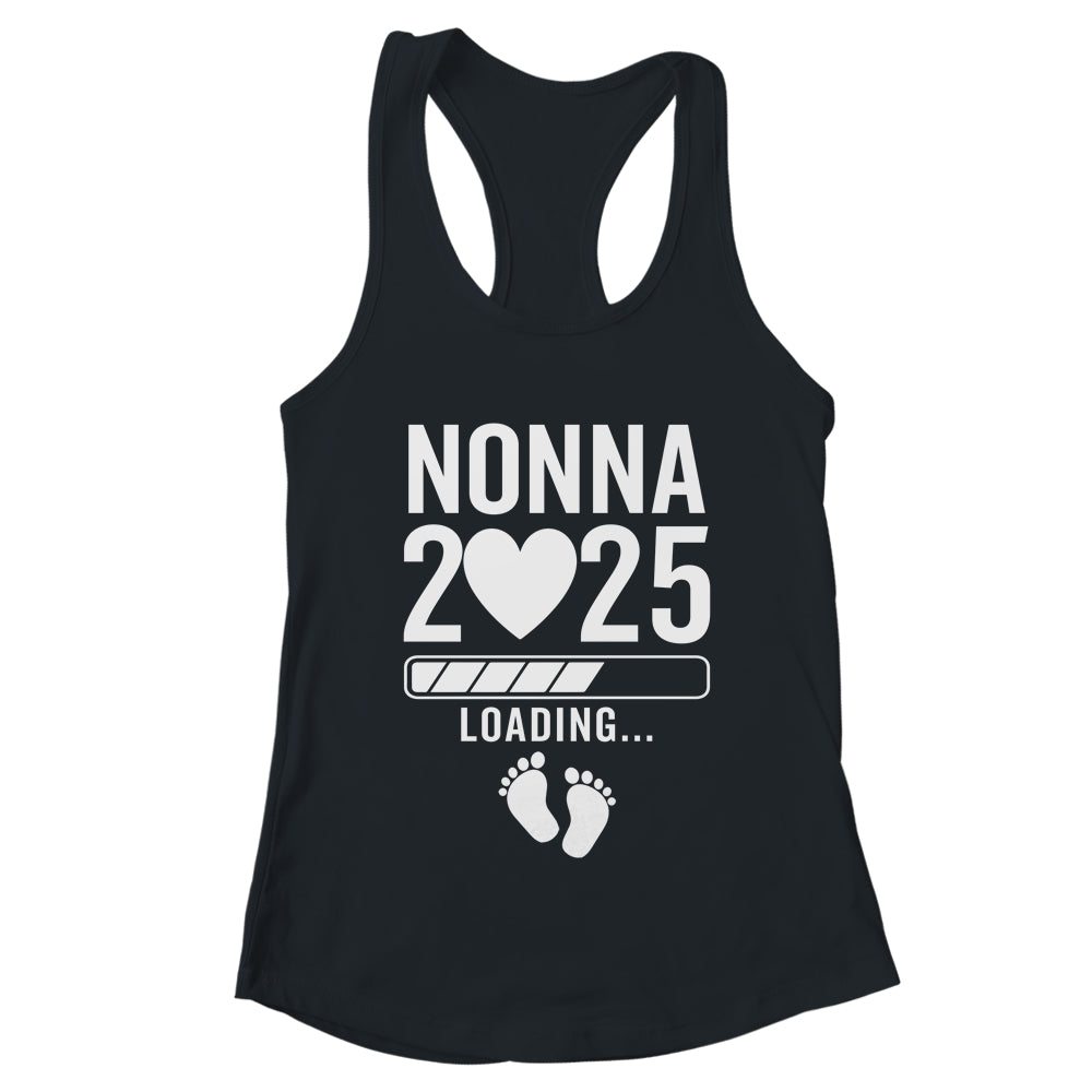 Soon To Be Nonna 2025 Pregnancy Announcement Loading Shirt & Tank Top | teecentury