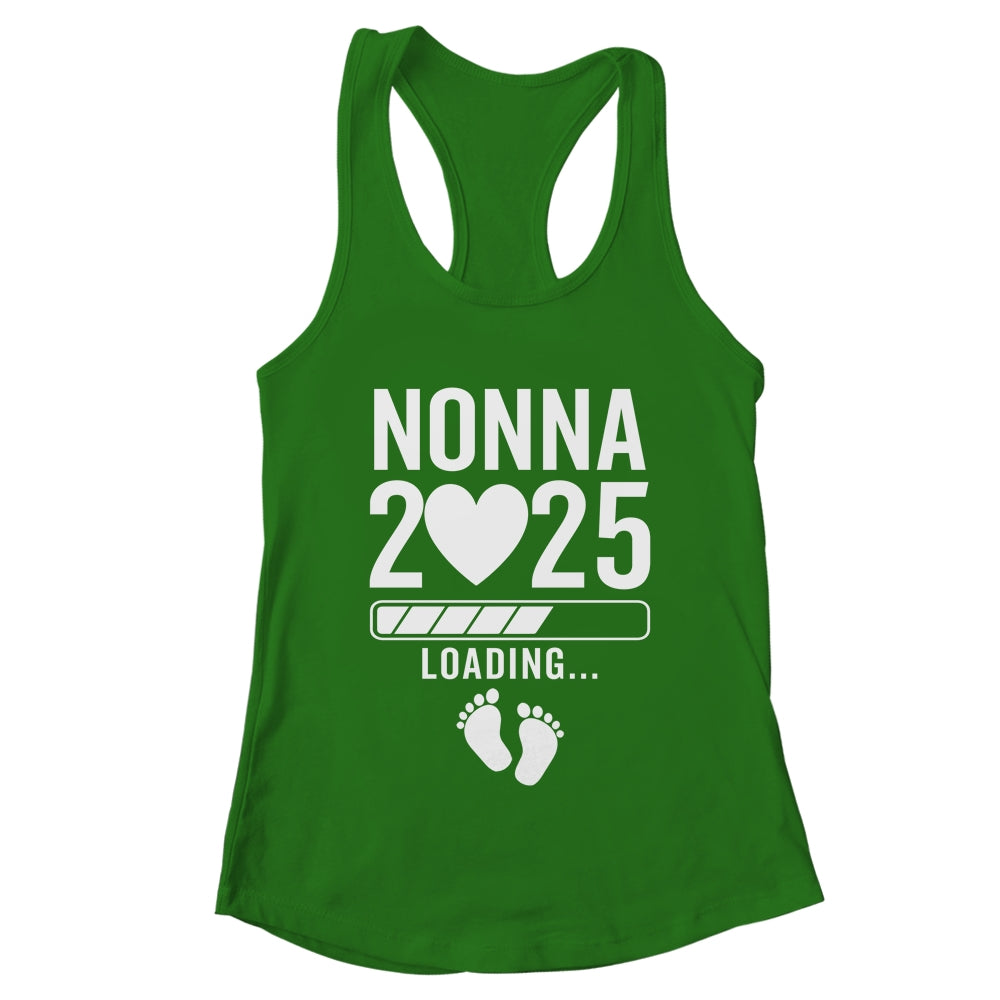 Soon To Be Nonna 2025 Pregnancy Announcement Loading Shirt & Tank Top | teecentury