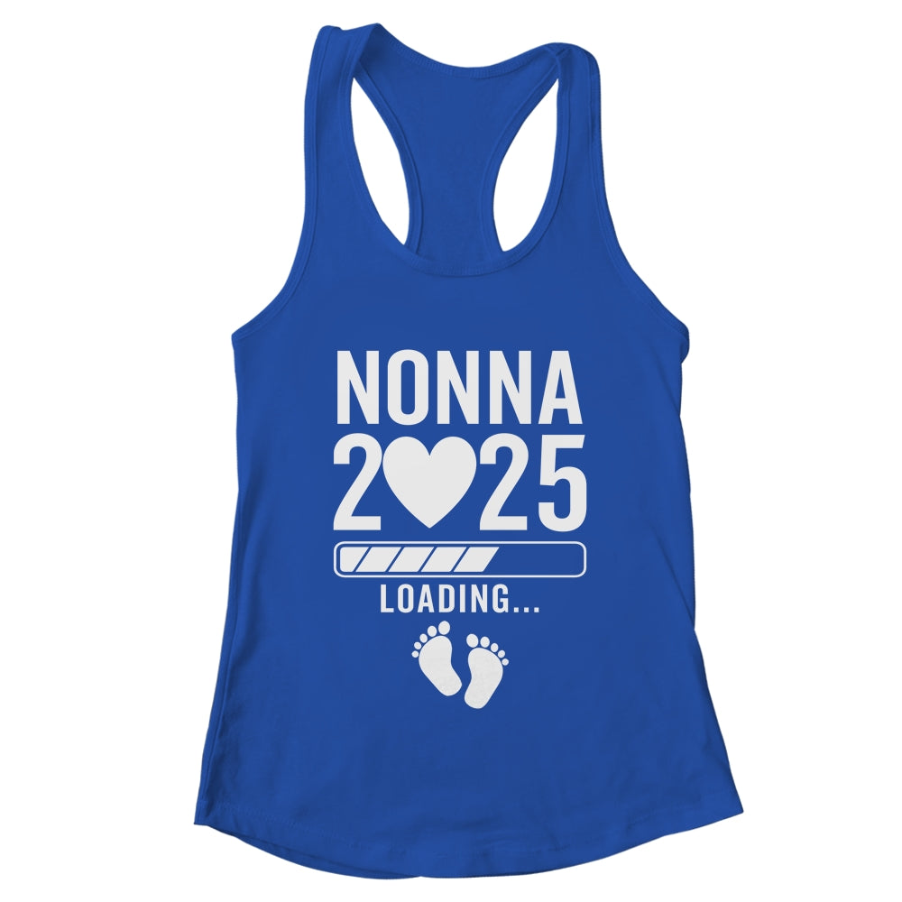 Soon To Be Nonna 2025 Pregnancy Announcement Loading Shirt & Tank Top | teecentury