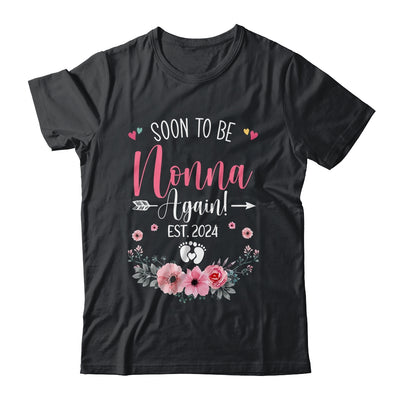 Soon To Be Nonna Again Est 2024 Mothers Day Shirt & Tank Top | teecentury