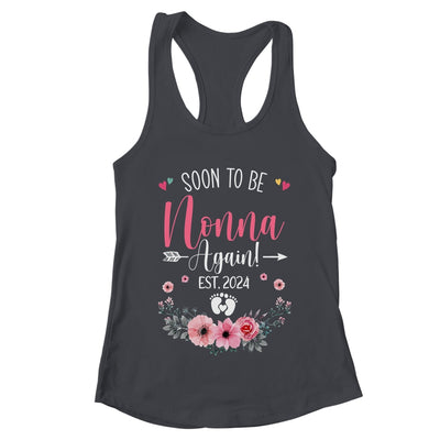 Soon To Be Nonna Again Est 2024 Mothers Day Shirt & Tank Top | teecentury