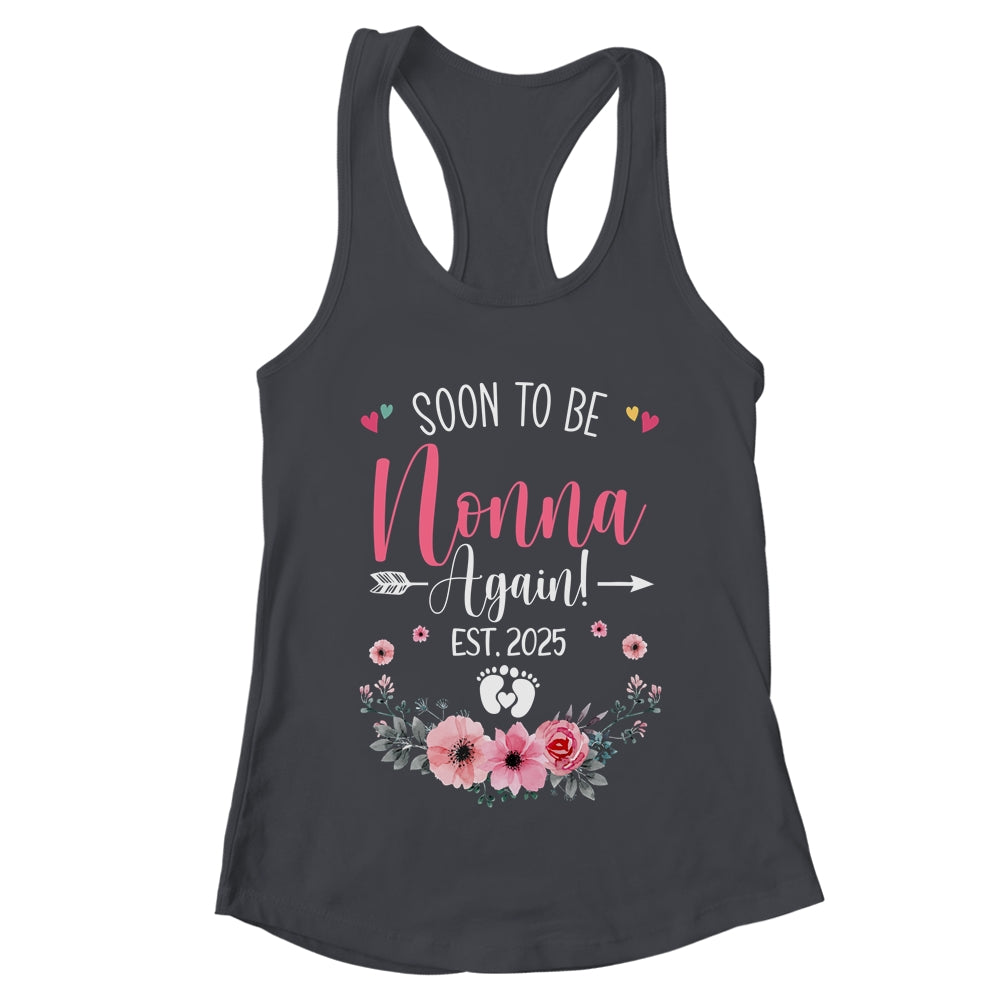 Soon To Be Nonna Again Est 2025 Mothers Day Shirt & Tank Top | teecentury