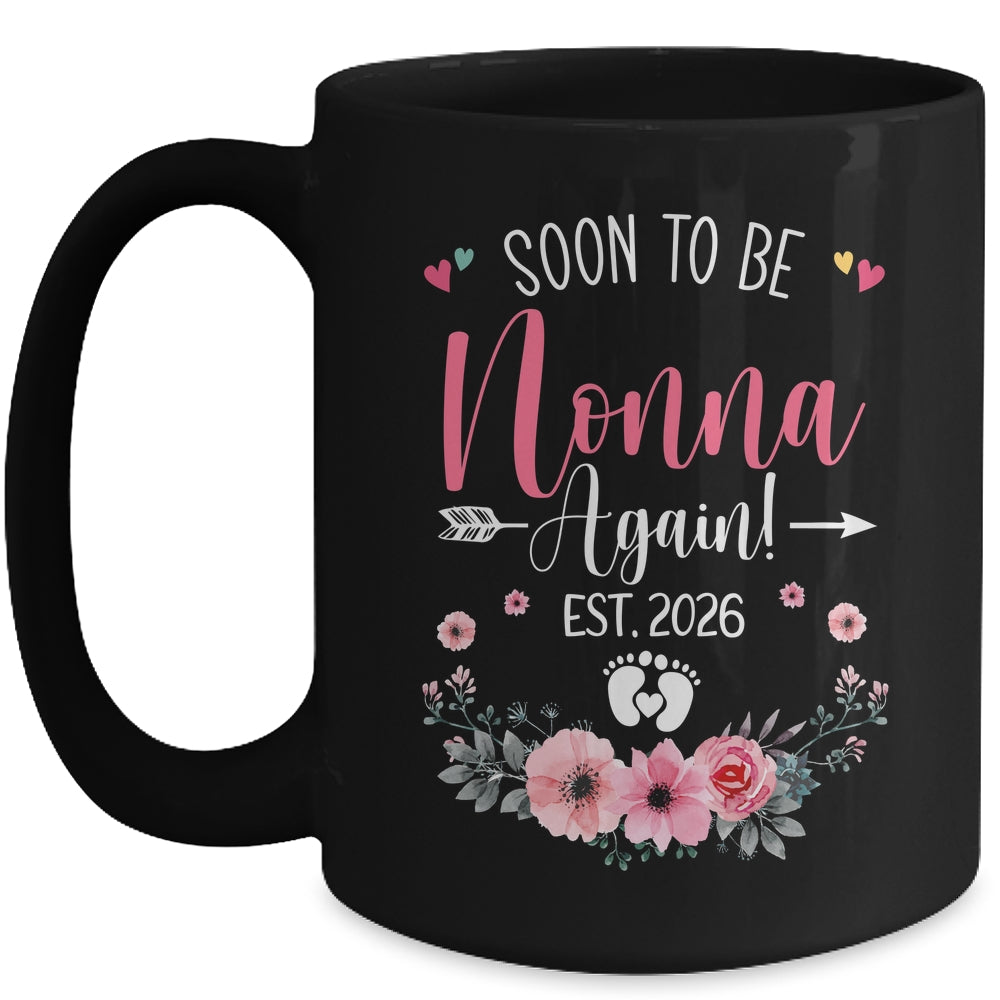Soon To Be Nonna Again Est 2026 Mothers Day Mug | teecentury
