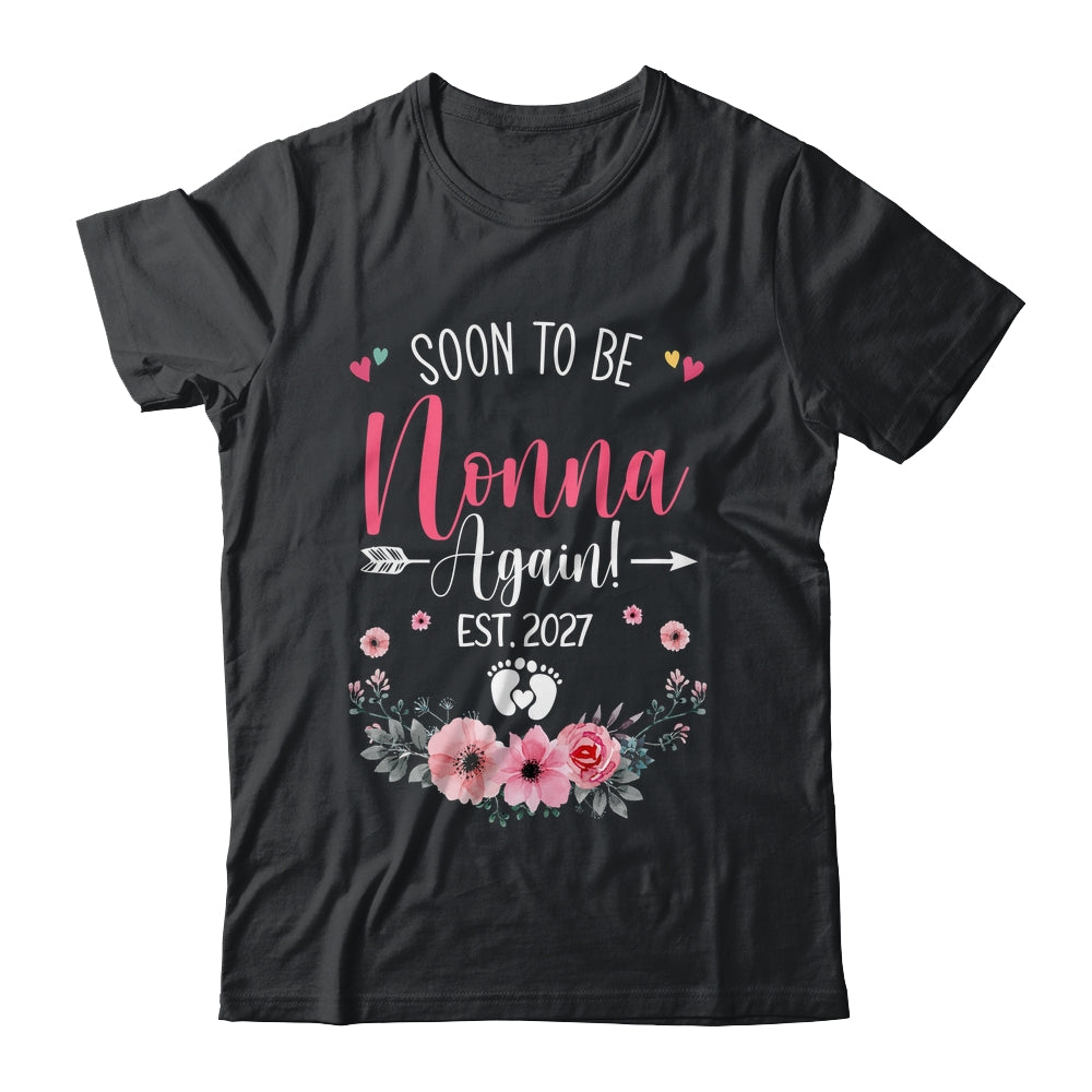 Soon To Be Nonna Again Est 2027 Mothers Day Shirt & Tank Top | teecentury