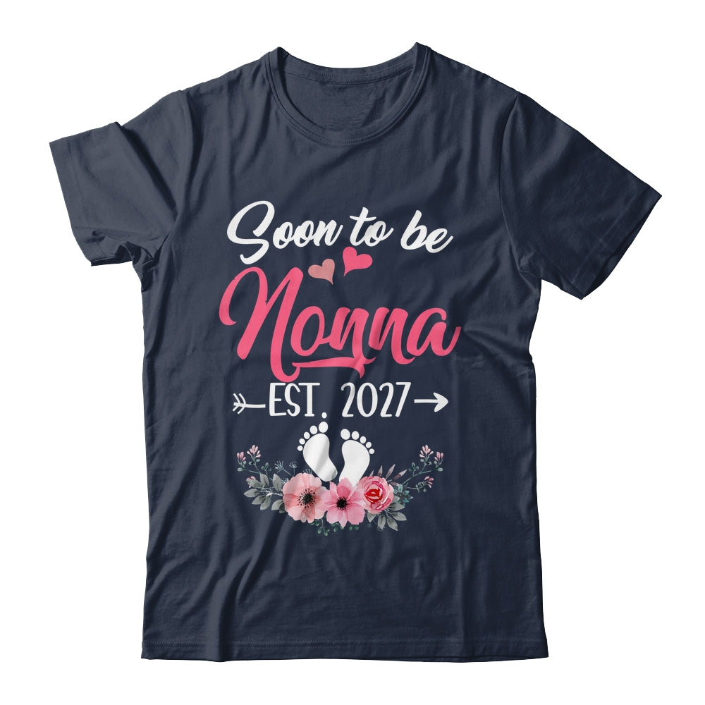 Soon To Be Nonna Est 2027 Mothers Day First Time Nonna Shirt & Tank Top | teecentury
