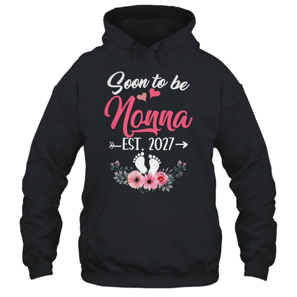 Soon To Be Nonna Est 2027 Mothers Day First Time Nonna Shirt & Tank Top | teecentury