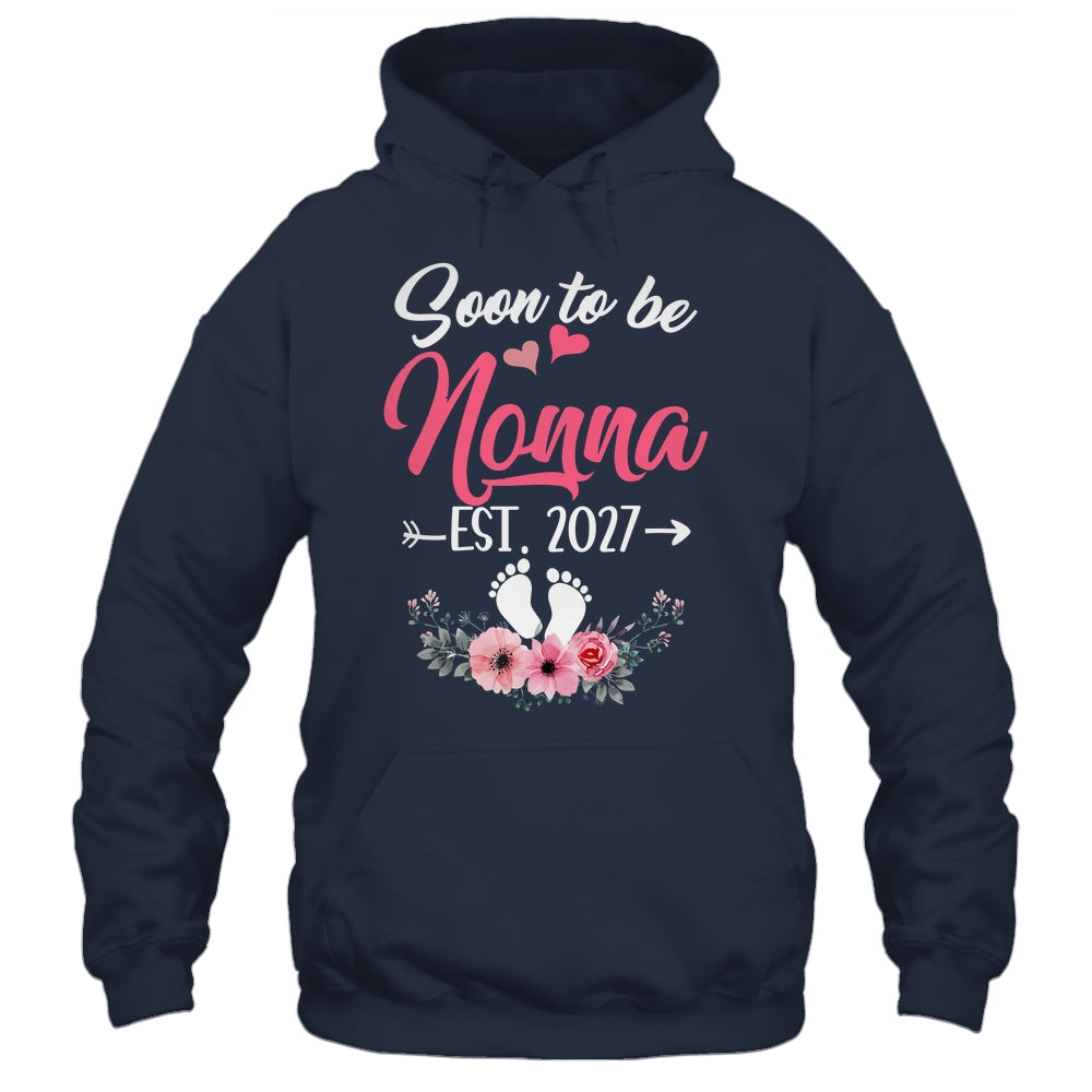 Soon To Be Nonna Est 2027 Mothers Day First Time Nonna Shirt & Tank Top | teecentury