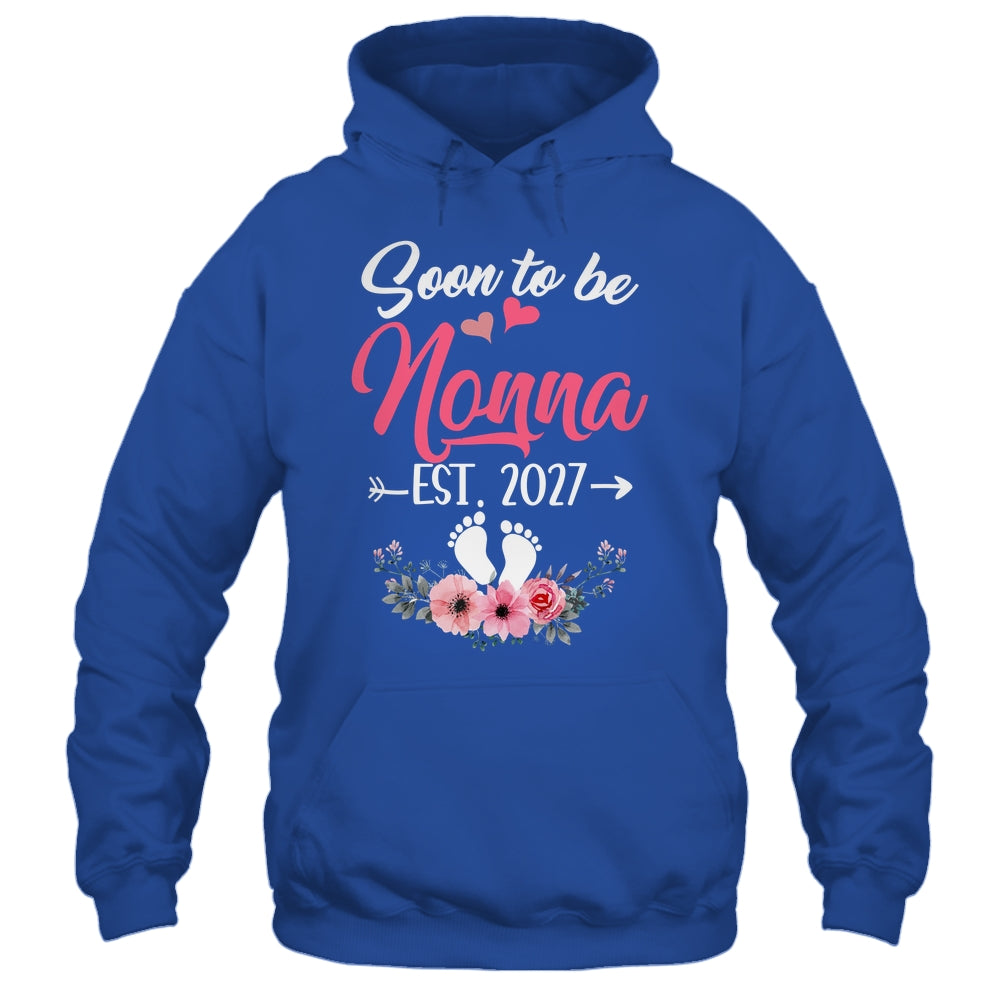 Soon To Be Nonna Est 2027 Mothers Day First Time Nonna Shirt & Tank Top | teecentury