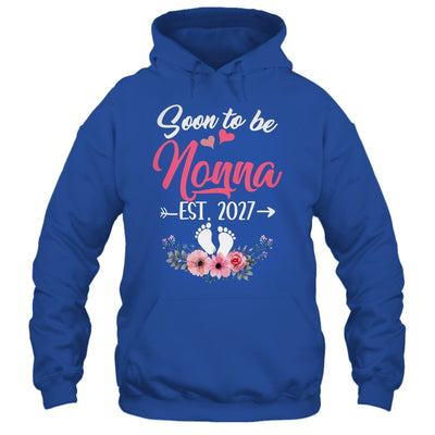 Soon To Be Nonna Est 2027 Mothers Day First Time Nonna Shirt & Tank Top | teecentury