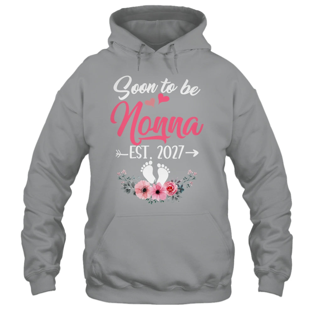 Soon To Be Nonna Est 2027 Mothers Day First Time Nonna Shirt & Tank Top | teecentury