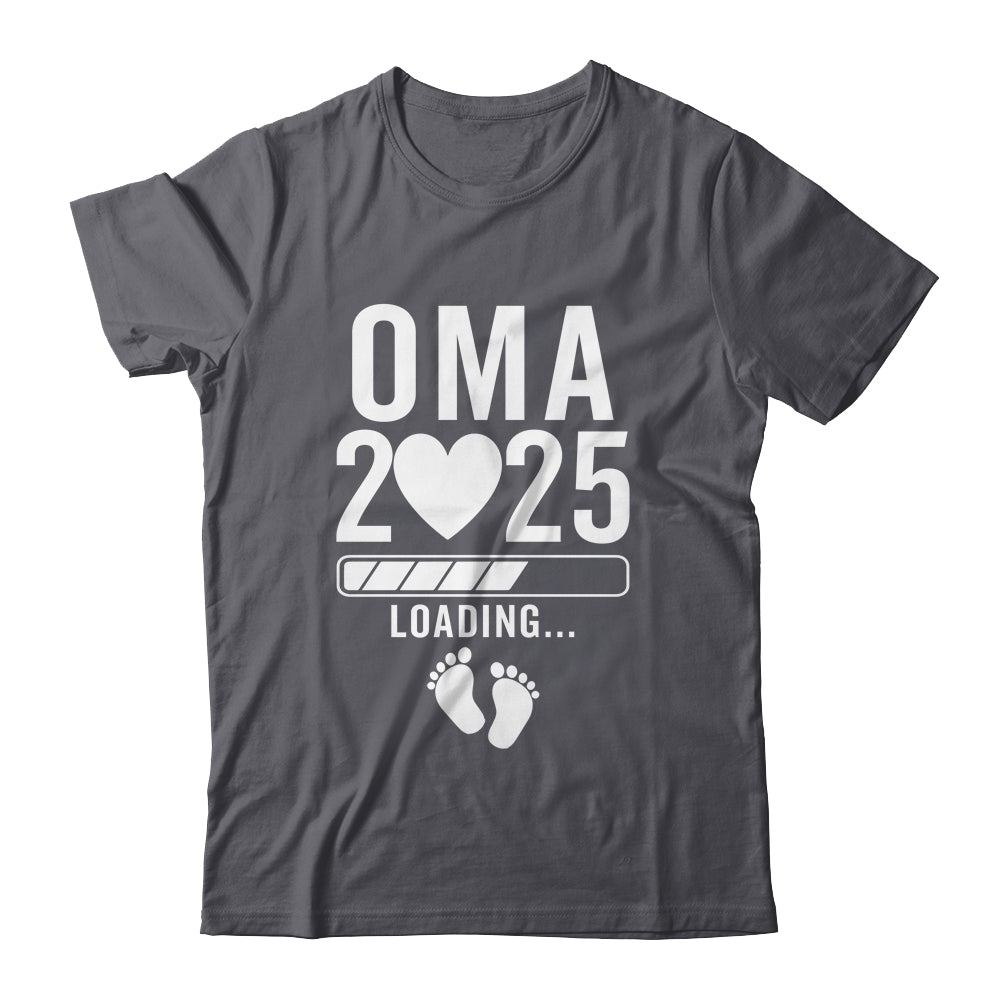 Soon To Be Oma 2025 Pregnancy Announcement Loading Shirt & Tank Top | teecentury