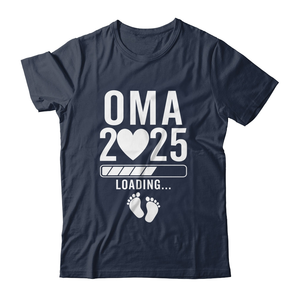 Soon To Be Oma 2025 Pregnancy Announcement Loading Shirt & Tank Top | teecentury