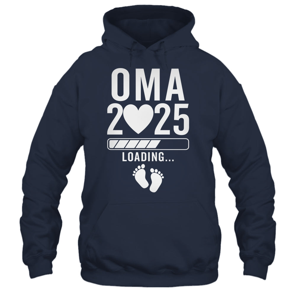 Soon To Be Oma 2025 Pregnancy Announcement Loading Shirt & Tank Top | teecentury