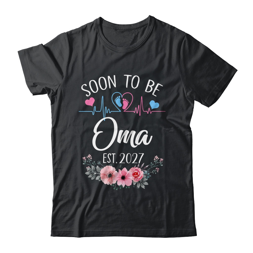 Soon To Be Oma 2027 First Time Pregnancy Announcement Shirt & Tank Top | teecentury