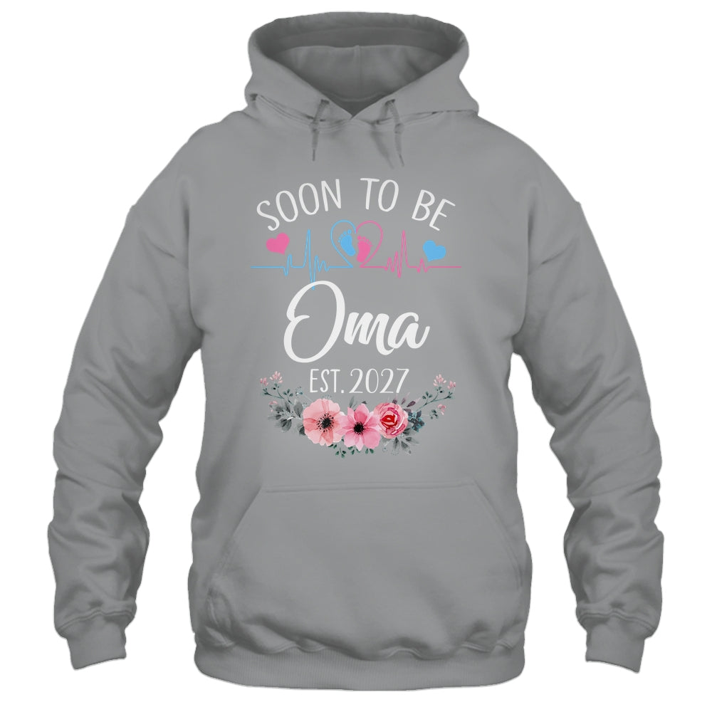 Soon To Be Oma 2027 First Time Pregnancy Announcement Shirt & Tank Top | teecentury