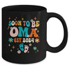 Soon To Be Oma Est 2024 Pregnancy Announcement Groovy Mug | teecentury