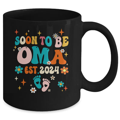 Soon To Be Oma Est 2024 Pregnancy Announcement Groovy Mug | teecentury