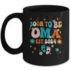 Soon To Be Oma Est 2024 Pregnancy Announcement Groovy Mug | teecentury