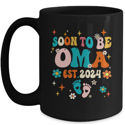 Soon To Be Oma Est 2024 Pregnancy Announcement Groovy Mug | teecentury