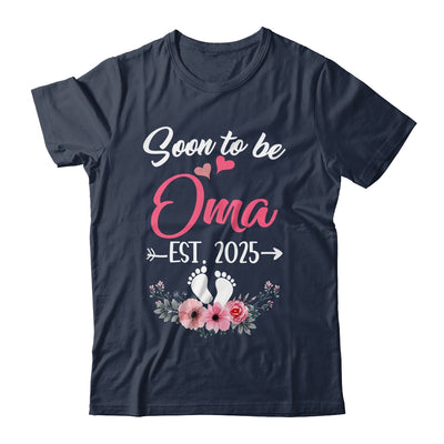 Soon To Be Oma Est 2025 Mothers Day First Time Oma Shirt & Tank Top | teecentury