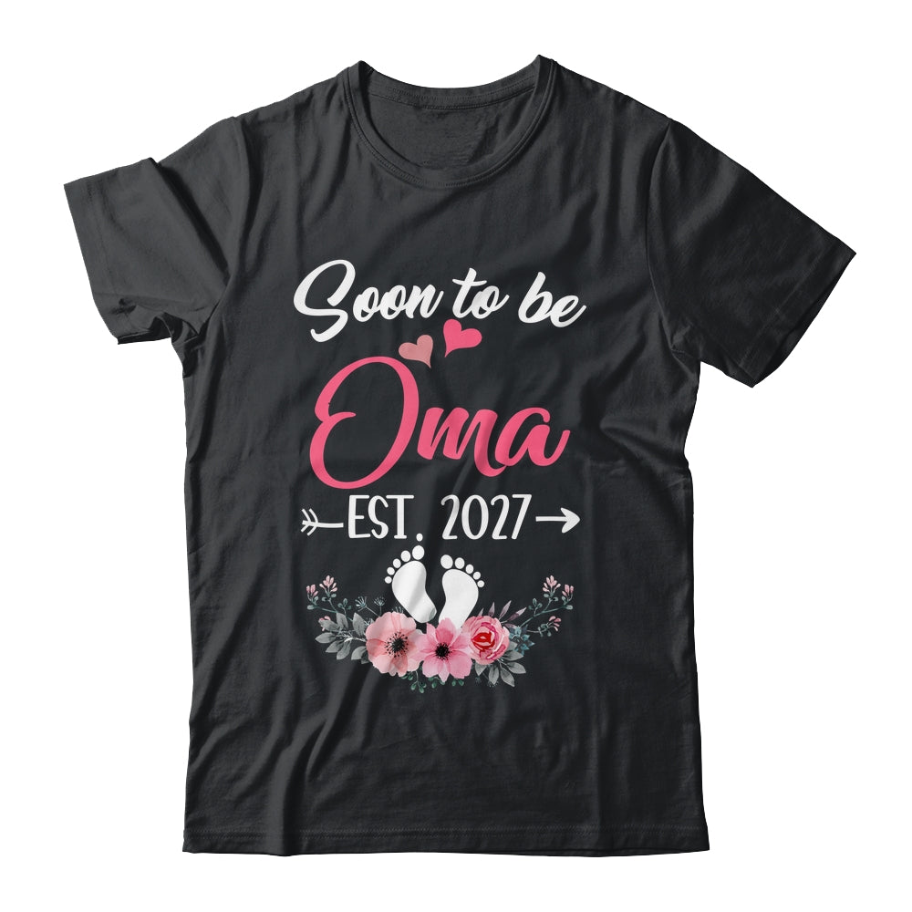 Soon To Be Oma Est 2027 Mothers Day First Time Oma Shirt & Tank Top | teecentury