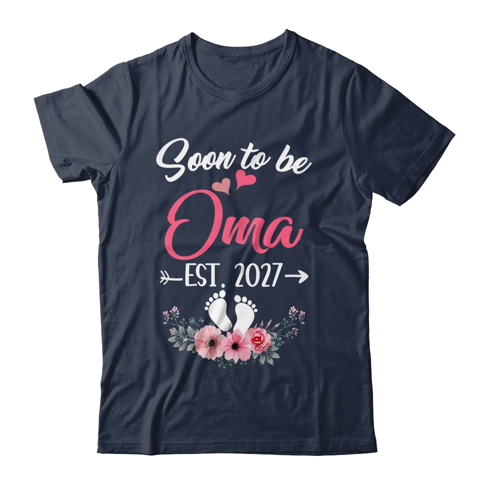 Soon To Be Oma Est 2027 Mothers Day First Time Oma Shirt & Tank Top | teecentury