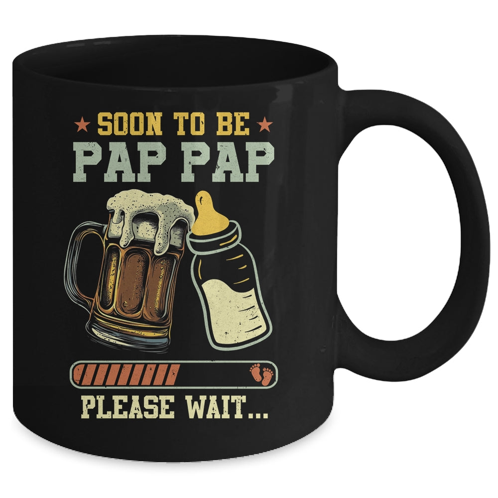 Soon To Be Pap Pap Est 2025 Pregnancy Announcement Loading Mug | teecentury