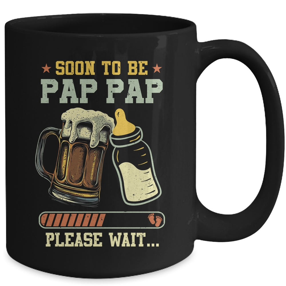 Soon To Be Pap Pap Est 2025 Pregnancy Announcement Loading Mug | teecentury
