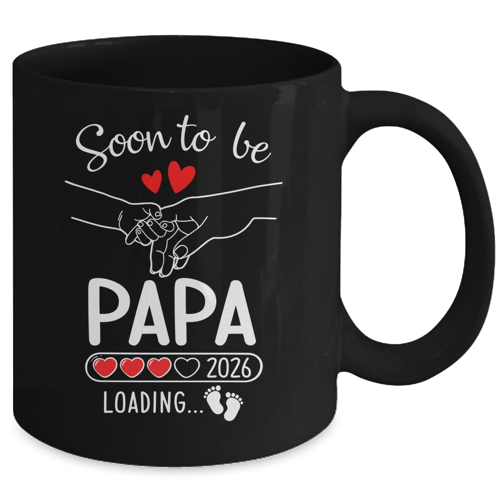 Soon To Be Papa 2026 Loading Pregnancy Announcement Papa Mug | teecentury