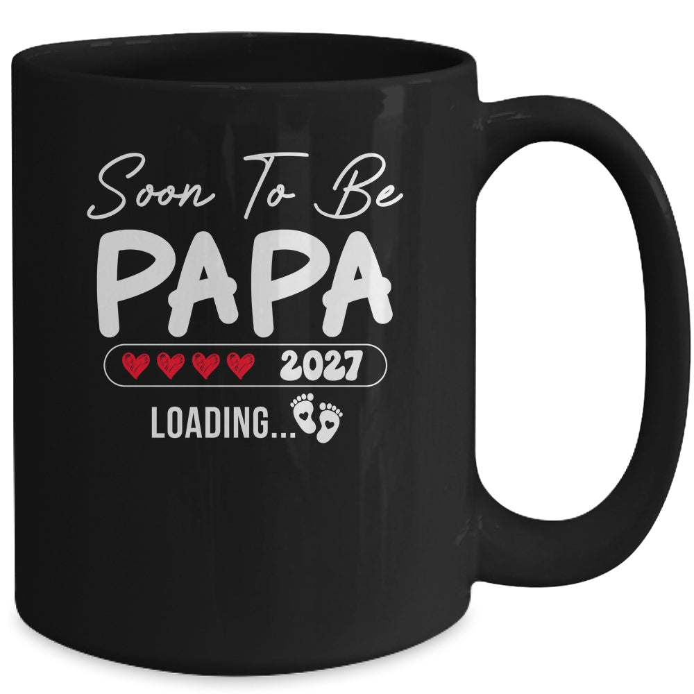 Soon To Be Papa 2027 Loading Promoted To Papa Est 2027 Mug | teecentury