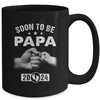 Soon To Be Papa Est 2024 Fathers Day First Time New Papa Mug | teecentury
