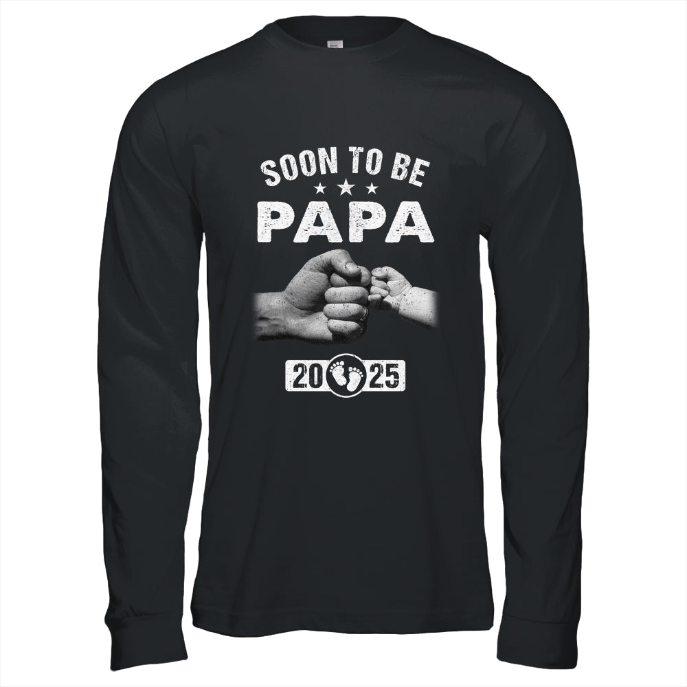 Soon To Be Papa Est 2025 Fathers Day First Time New Papa Shirt & Hoodie | teecentury