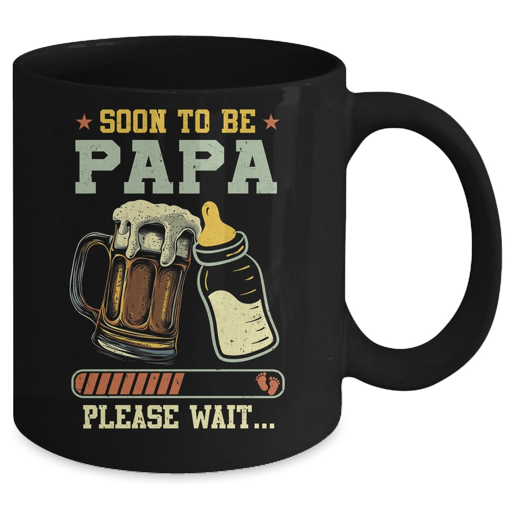 Soon To Be Papa Est 2025 Pregnancy Announcement Loading Mug | teecentury