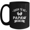 Soon To Be Papaw 2024 Fathers Day First Time Papaw Mug | teecentury