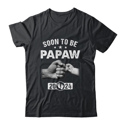 Soon To Be Papaw Est 2024 Fathers Day First Time New Papaw Shirt & Hoodie | teecentury