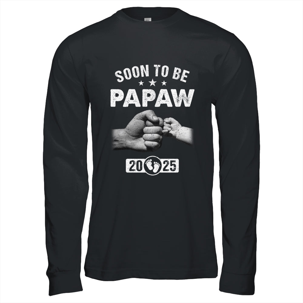Soon To Be Papaw Est 2025 Fathers Day First Time New Papaw Shirt & Hoodie | teecentury