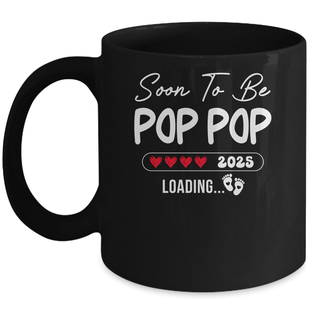 Soon To Be Pop Pop 2025 Loading Promoted To Pop Pop Est 2025 Mug | teecentury
