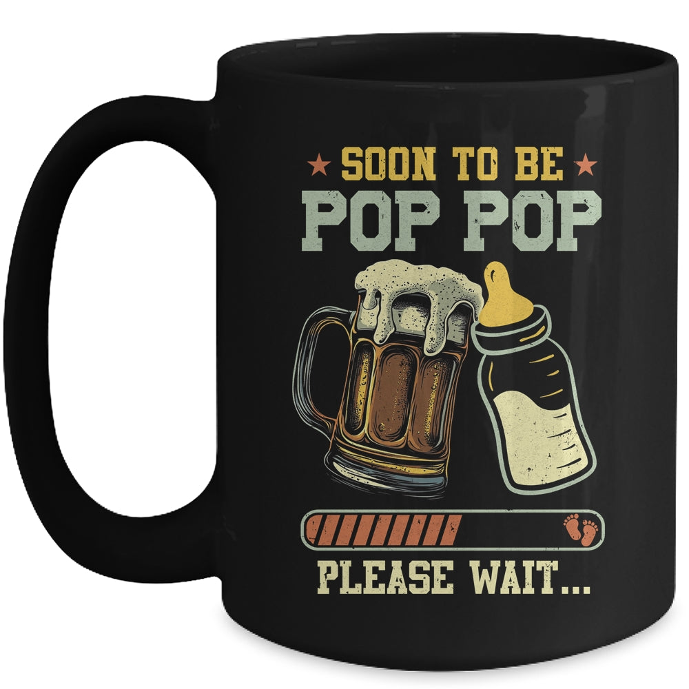 Soon To Be Pop Pop Est 2025 Pregnancy Announcement Loading Mug | teecentury