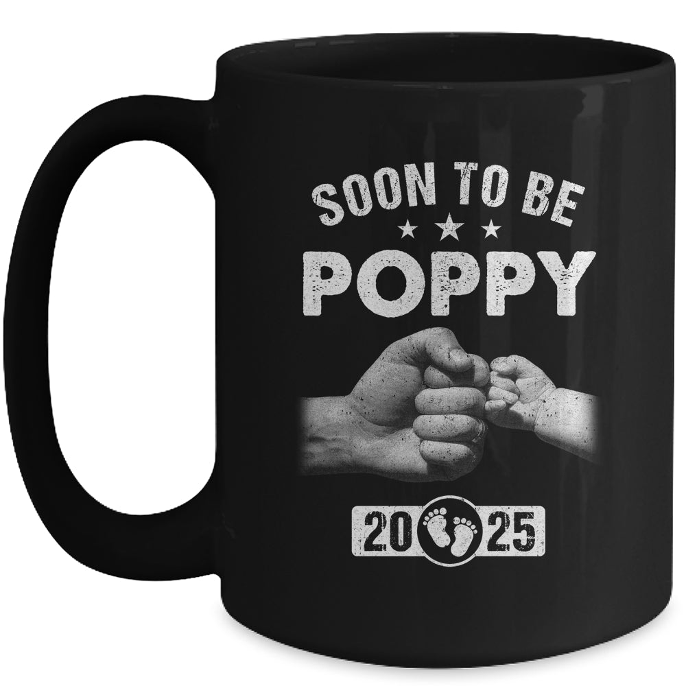 Soon To Be Poppy Est 2025 Fathers Day First Time New Poppy Mug | teecentury