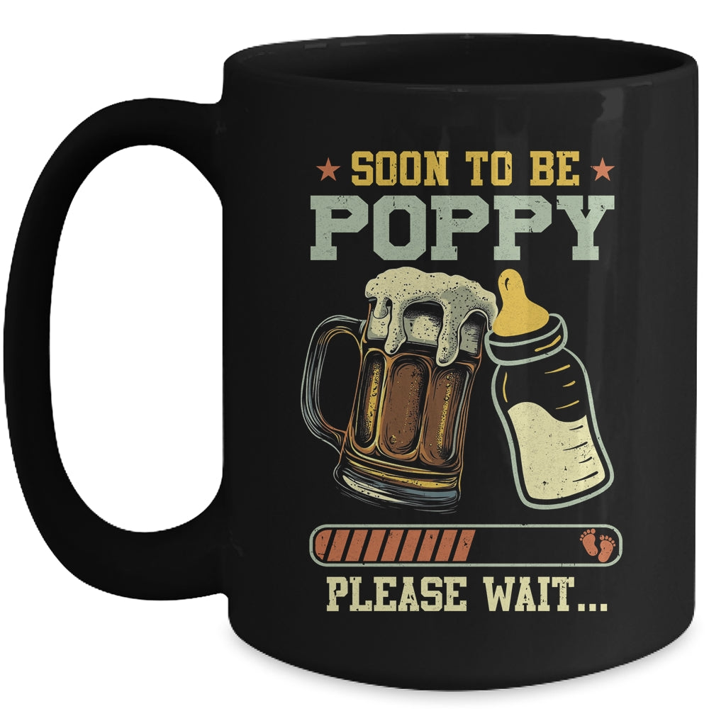 Soon To Be Poppy Est 2025 Pregnancy Announcement Loading Mug | teecentury