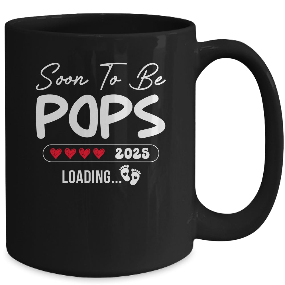 Soon To Be Pops 2025 Loading Promoted To Pops Est 2025 Mug | teecentury